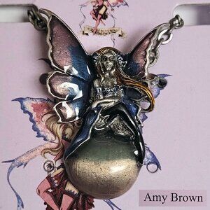 🧚‍Pacific Giftware Amy Brown 𝐅𝐋𝐎𝐀𝐓𝐈𝐍𝐆 𝐉𝐄𝐖𝐄𝐋 Fairy Necklace Pendant